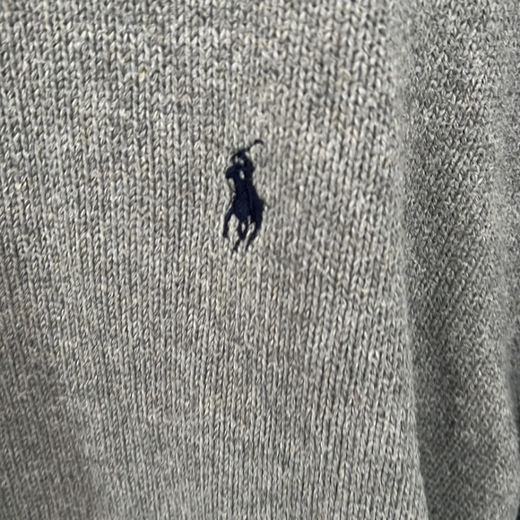Ralph Lauren Long Sleeve Gray Wuarter Zip Sweater Mens Size Large - Picture 3 of 7
